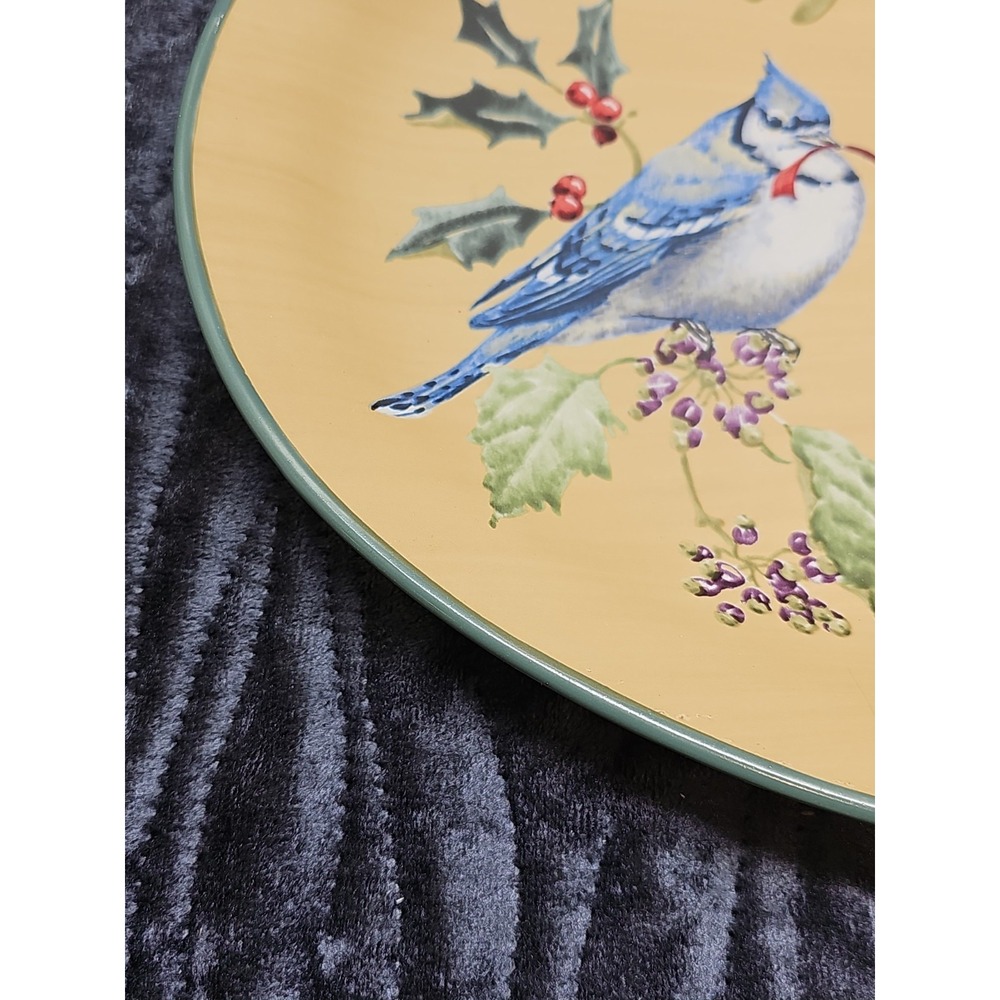 Lenox WINTER GREETINGS EVERYDAY 16.5" Large Oval Platter Birds Cardinal - Picture 7 of 8